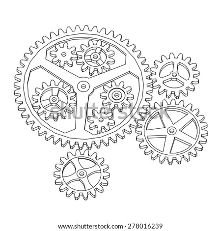 Antique Clock Made Selectable Ungroupable Metal Stock Vector 150798083 ...
