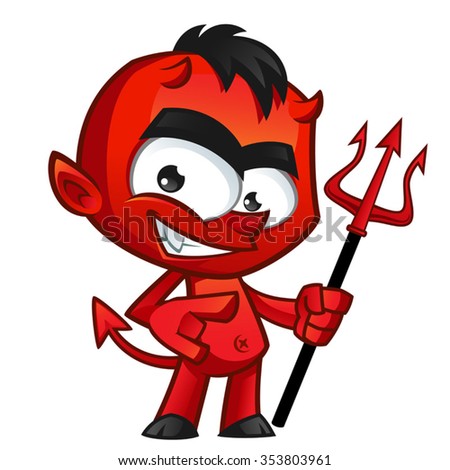 Funny Little Devil Stock Vector 9995581 - Shutterstock