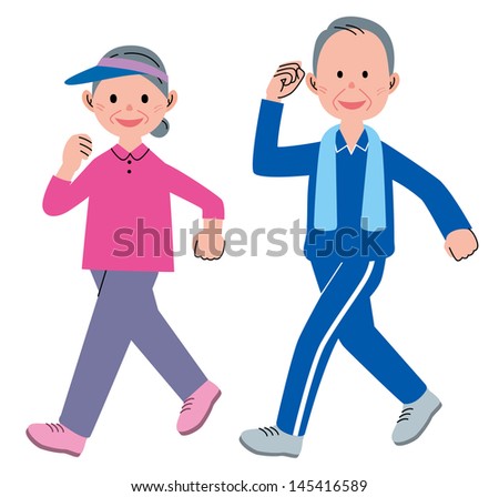 Senior Group Walking Stock Illustration 145416538 - Shutterstock