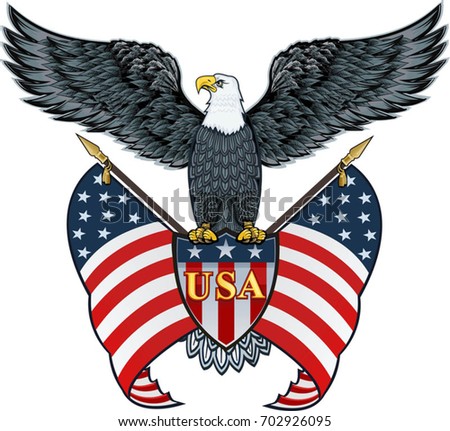 American Eagle Usa Coat Arms New Stock Vector 81551884 - Shutterstock