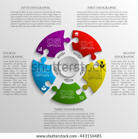 circle 5 into divided vector Free Images 5 Royalty Stock Jigsaw Piece Images, Vectors &