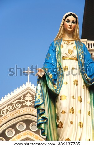 Virgin Mary Statue Chantaburi Province Thailand Stock Photo 64206784 ...