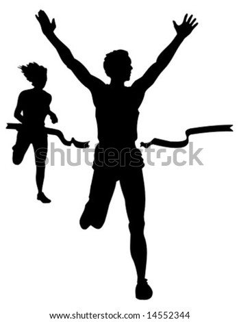 Vector Athletics Silhouette Finish Line Stock Vector 14552344 ...