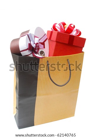A shopping bag with gifts