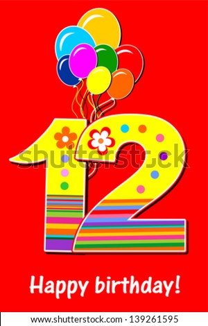 12 Birthday Stock Images, Royalty-Free Images & Vectors | Shutterstock