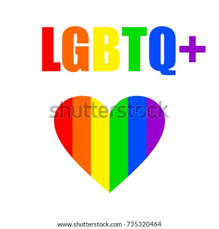 Lgbtq Rainbow Heart Lgbtq Acronym Lesbian Stock Vector 735320464 ...