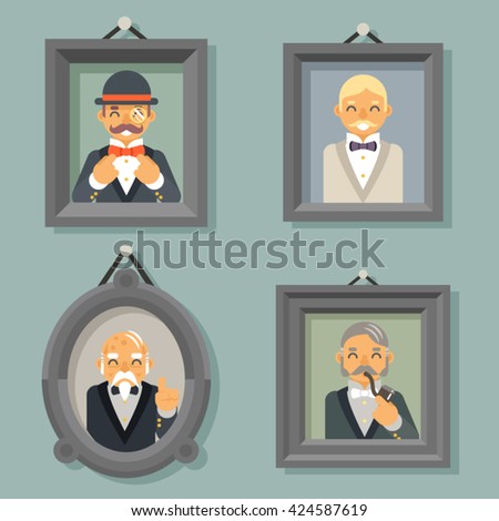 Vintage Cartoon Photo Picture Painting Drawing Stock Vector 264412943 Shutterstock Vintage Family Frames Tree Stock Image Image 32018791