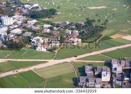LY SON ISLAND-QUANG NGAI-VIETNAM. APRIL 26,2014. A view of houses in LY SON ISLAND - QUANG NGAI-VIETNAM