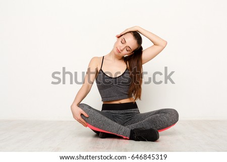 teen stretching Blonde