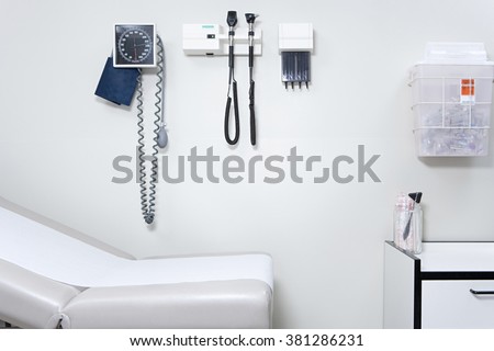 Equipment in a doctors office