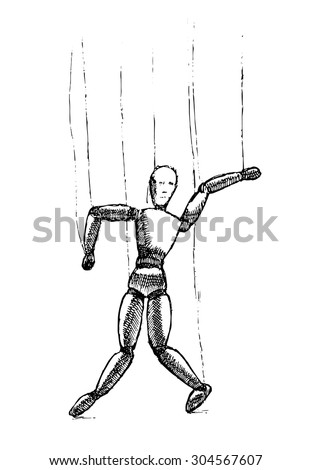 Sketch Marionette On White Background Vector 스톡 벡터 304567607 - Shutterstock