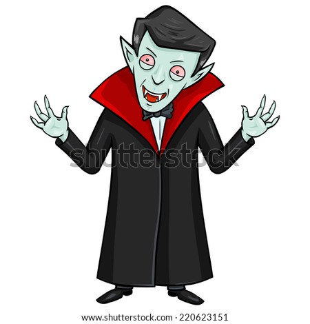Vector Cartoon Halloween Character Evil Attacking Stock Vector ...