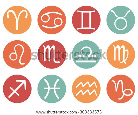 Horoscope Signs Symbols Stock Vector 97089035 - Shutterstock