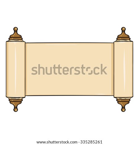 Vector Single Cartoon Scroll Stock Vector 335285261 - Shutterstock