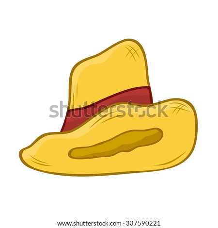 Cartoon Vector Illustration Cowboy Hats Stock Vector 89849737 ...