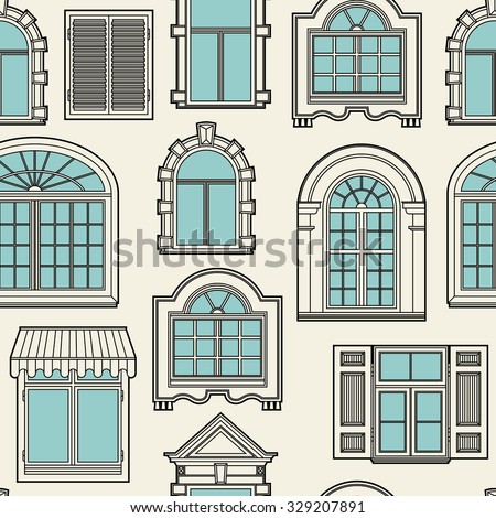 vintage window vector 135197135 Vector Shutterstock  Stock  Collection Window