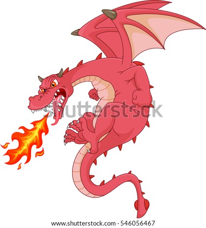 Angry Dragon Cartoon Stock Vector 546056467 - Shutterstock