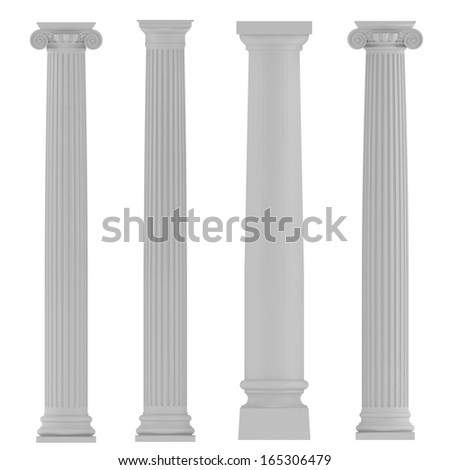 Set Doric Ionic Corinthian Columns Classic Stock Vector 253879474 ...