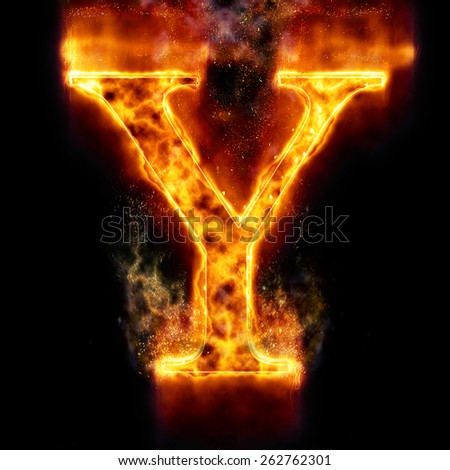 Fire Letter Y Stock Illustration 262762301 - Shutterstock