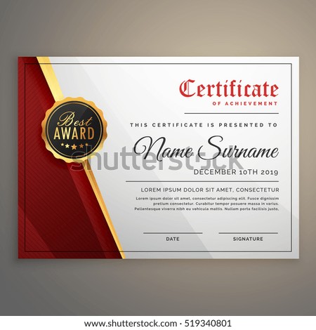 science achievement certificate template