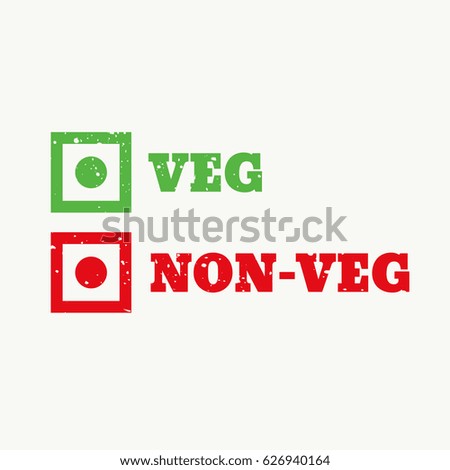 Veg Nonveg Sign Stock Vector 626940164 - Shutterstock