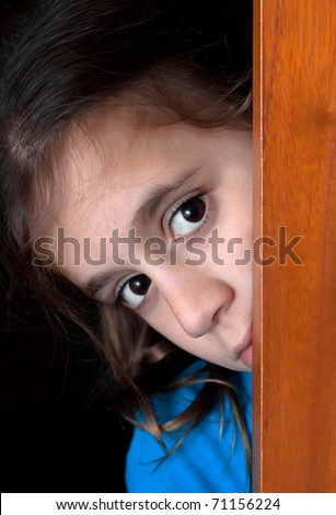 Hiding Behind Door Stock Photos, Hiding Behind Door Stock Photography ...