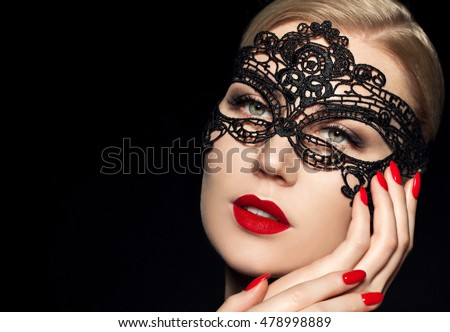 Beautiful Girl Venetian Mask Stock Photo 101729293 - Shutterstock