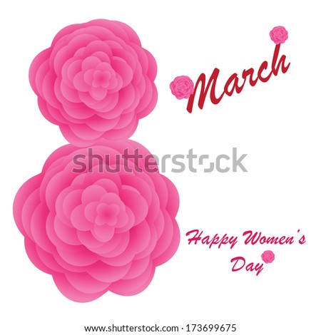 Happy Women's Day background on the white phone