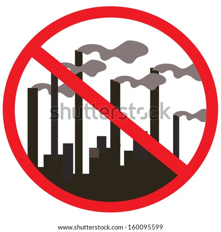 Anti Pollution Concept No Factory Sign Stock Vector 333527135 ...