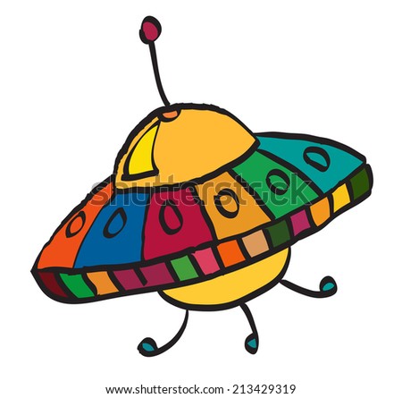 Ufo Spaceship Icon Cartoon Style On Stock Vector 442684543 - Shutterstock