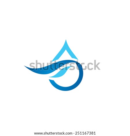 stock vector premium pure water abstract sign water drop symbol branding identity corporate logo design 251167381