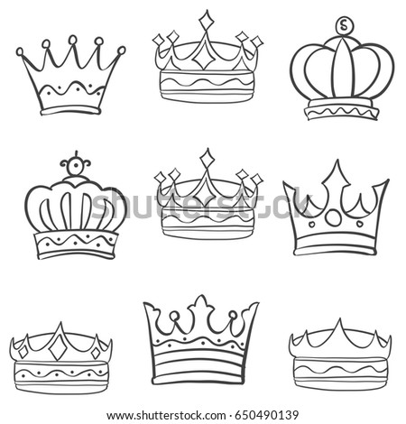 Crown Silhouetteprincess Crown Stock Vector 261214847 - Shutterstock