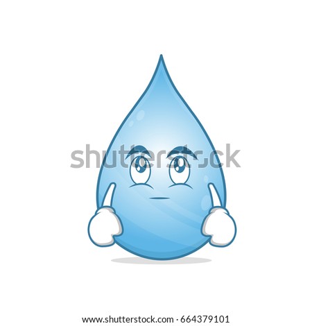 Water Drop Character Isolated On White Stock Vector 125347814 ...