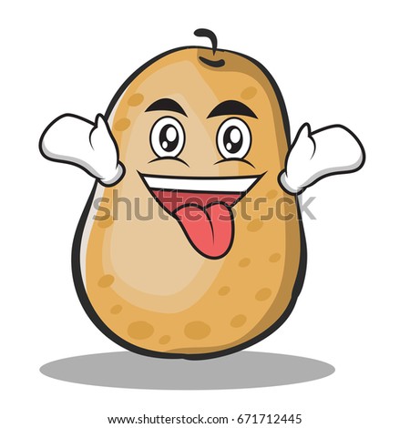 Cartoon Potato Raising His Hands Stock Vector 56271955 - Shutterstock