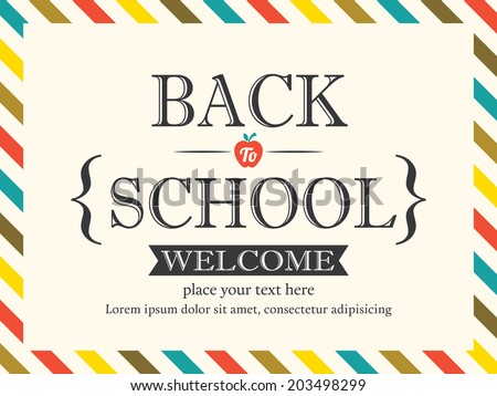 Postcard Template Stock Images Royalty Free Images Vectors Shutterstock Back To School Postcard Template