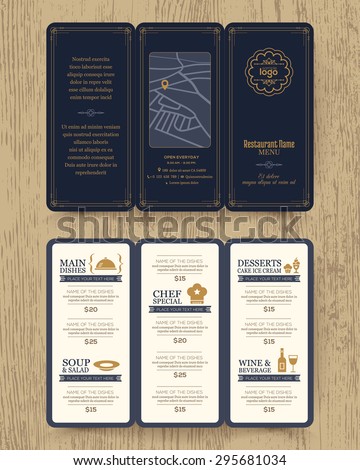 trifold restaurant menu