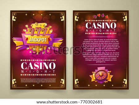 vector casino flyer cartoon banner background stock vector 770302681 flyer scoreboard