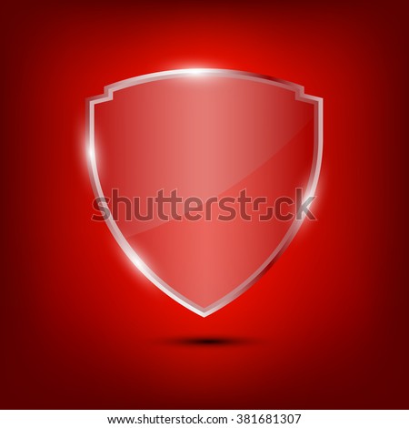 Red Shieldvector Illustration Stock Vector 381681307 - Shutterstock