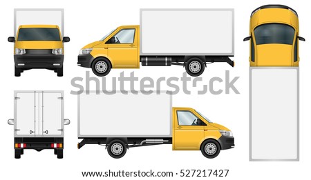 Download Truck Vector Mockup Isolated Template Box Imagem Vetorial ...