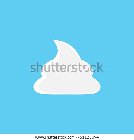 Whipped Cream Vector Illustration Graphic Icon Stock Vector 751125094 ...