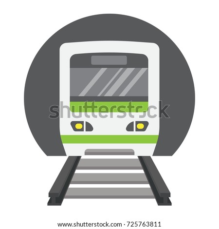 Subway train flat icon, transport and railway, metro sign vector graphics, a colorful solid pattern on a white background, eps 10.