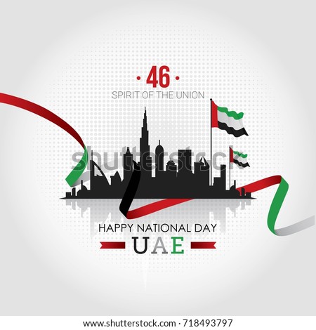 Happy National Day Uae Vector Illustration Stock Vector 