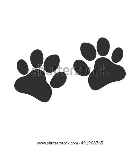 Vector Illustration Paw Print Stock Vector 491968750 - Shutterstock