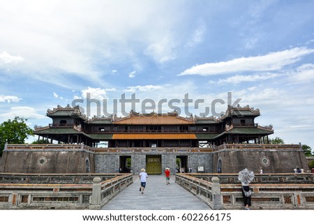 Royal citadel in Hue, Vietnam.
