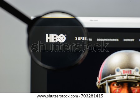 Milan, Italy - August 10, 2017: hbo.com website homepage. It is an American premium cable and satellite television network. hbo logo visible.