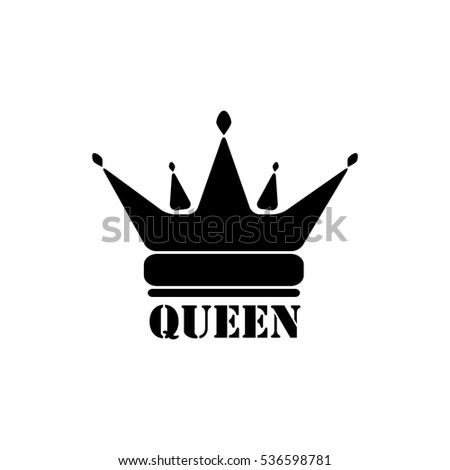 Vector Black Queen Crown Icons On เวกเตอร์สต็อก 536598781 - Shutterstock