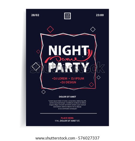 party invitation flyer template dark background stock vector event invitation flyer templates