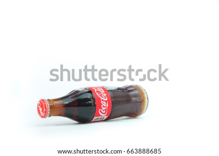 Bangkok, Thailand.June 21, 2017: Cocacola drinks are popular drinks around the world.Thailand