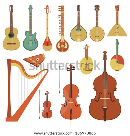  musical instruments, guitars, traditional national musical instruments