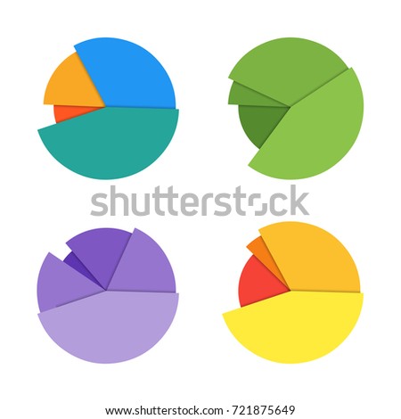 Coloured Pie Chart Six Shades Blue Stock Illustration 63059869 ...